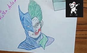 Image result for Batman and Joker Half Face Drawing