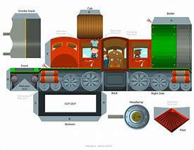 Image result for Papercraft 3D Model Indonesian Train