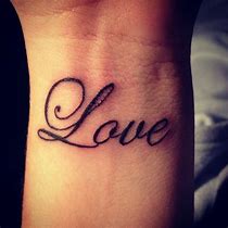 Image result for Love Tattoo Wrist