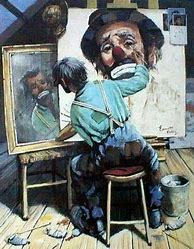 Image result for The Sad Clown Painting