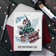 Image result for Demon Slayer Anime Birthday Card