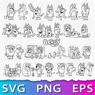 Image result for bluey outline stickers