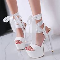 Image result for Ribbon Lace Up Heels