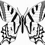 Image result for Flower Clip Art Black and White Butterfly