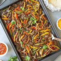 Image result for Ree Drummond Sheet Pan Steak Fajitas