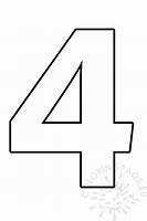 Image result for Printable Bold Number 4