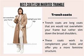 Image result for Trench Coat On Inverted Triangle Body