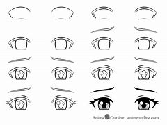 Image result for Anime Both Eyes Drawing