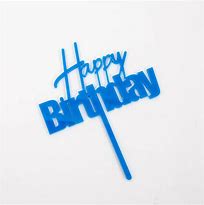 Image result for Happy Birthday Cake Topper Blue