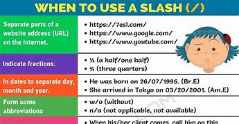 Image result for Slash Examples