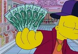 Image result for Bart Simpson with Money