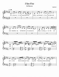 Image result for I See Fire Flute Sheet Music