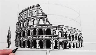 Image result for Colosseum Drawing Outline