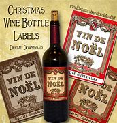 Image result for Christmas Wine Bottle Labels