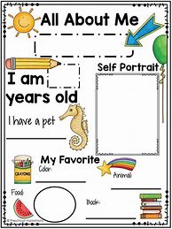 Image result for Free Pre-K All About Me Poster Template