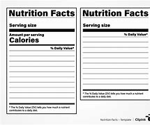 Image result for Nutritoin Facts Empty Label