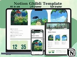 Image result for Studio Ghibli Notion Template