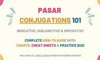 Image result for Pasar Conjugation Chart