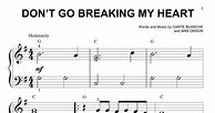 Image result for Don't Go Breaking My Heaert Violin Solo