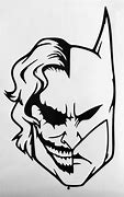 Image result for Batman and Joker Half Face Drawing