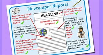 Image result for Newspaper Article KS1