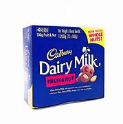 Image result for 80 Grams Fruit and Nut Cadbury