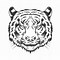 Image result for Cute Tiger Line Art