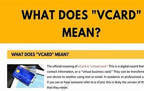 Image result for Vcard