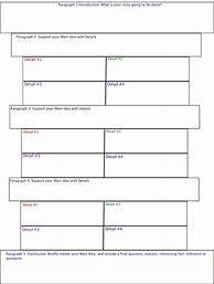 Image result for Paragraph Essay Graphic Organizer