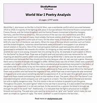 Image result for War Poetry