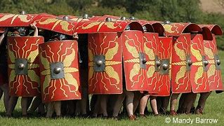 Image result for Roman Battle Tactics Turtle Formation