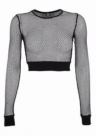 Image result for Black Mesh Crop Top