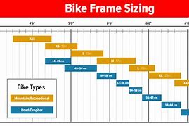 Image result for Bicycle Bike Frame Size Chart