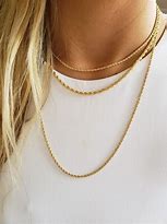 Image result for 1Mm Gold Rope Necklace