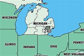 Image result for 248 Area Code Map