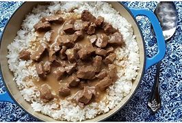 Image result for Stewed Beef Strips and Rice