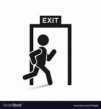 Image result for Fire Exit Sign Clip Art