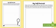 Image result for Self Portrait Drawing Worksheet