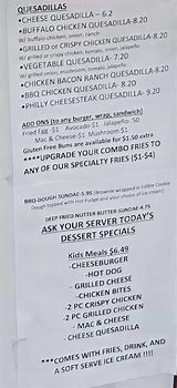 Image result for Ben's Fresh Menu