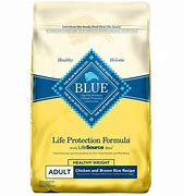 Image result for Low-Fat Dog Food Blue Bag