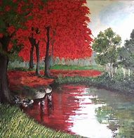 Image result for Red Tree Painting