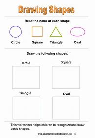 Image result for Drawing Basic Shapes Worksheets