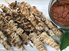 Image result for Chicken Skewers with Peanut Sauce