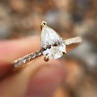 Image result for Pear-Shaped Yellow Gold Engagement Ring