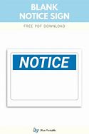 Image result for Notice Sign Template