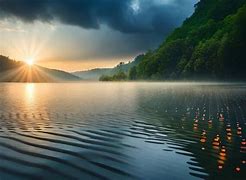 Image result for Misty Mountain Lake