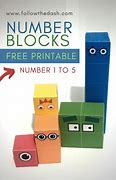 Image result for Number Blocks 1 Printable