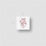 Image result for Anatomical Heart Tattoo Red