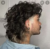 Image result for Curly Mullet Men