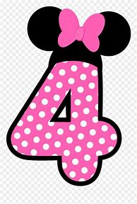 Image result for Number 4 in Minnie Mouse Font